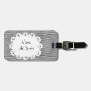 Pink und Green Hübsch Hearts Muster Gepäckanhänger