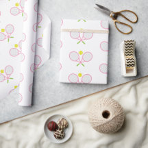 Pink und Green Tennis Wrapping Paper