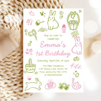 Pink und Grüne Ostern 1. Geburtstag