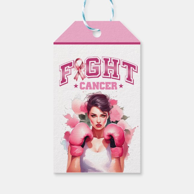 Pink und Hübscher Bluterbauchkrebs Geschenkanhänger (Rückseite)