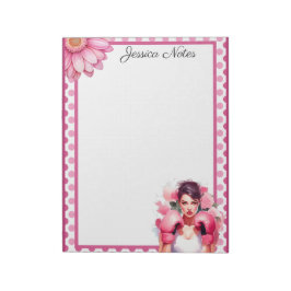 Pink und Hübscher Bluterbauchkrebs Notizblock