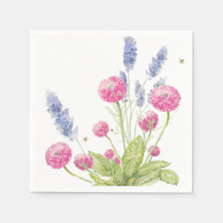 Pink und Lavendel Blume Cocktail Napkins Serviette