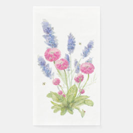 Pink und Lavender Blume Gast Napkins Serviette