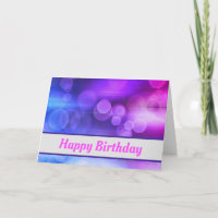 Pink und Lila Abstrakte Kreise Muster Gruß