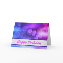 Pink und Lila Abstrakte Kreise Muster Gruß