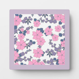 PINK UND LILA BLUME FOTOPLATTE