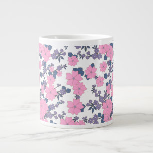 PINK UND LILA BLUME Jumbo-Tasse