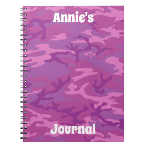 Pink und Lila Camouflage Personal Journal Notizblock