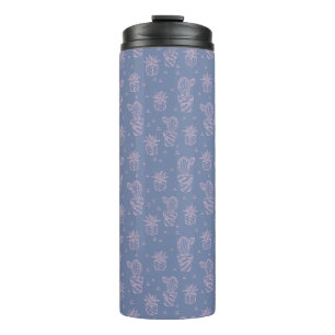 Pink und Lila Cartoon Cactus Pattern Thermosbecher