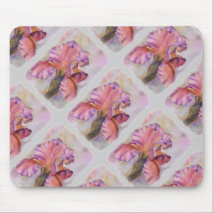 PINK UND LILA EXOTISCHE IRIEN MOUSEPAD