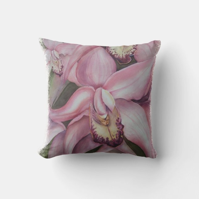 PINK UND LILA EXOTISCHE ORCHIDPILLOS KISSEN (Vorderseite)