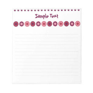 Pink und Lila floraler Editor Notizblock