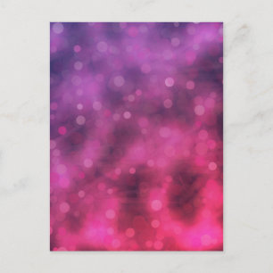 Pink und Lila funkelnde Lichter Bokeh Muster Postkarte