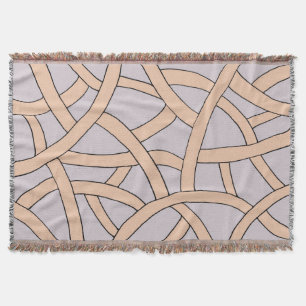 Pink und Lila handgezeichnetes Fantasy-Muster Decke