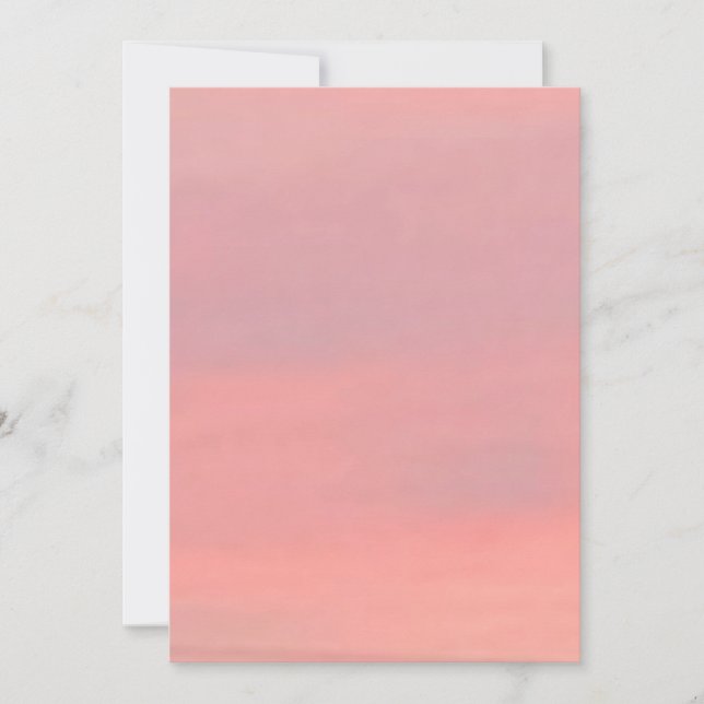 Pink und Lila Himmel individuell einstellbar Einladung (Vorderseite)