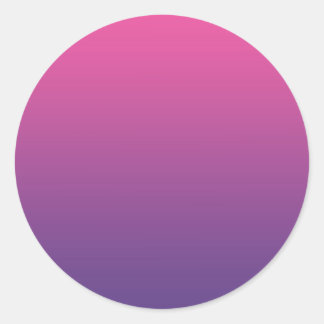 Pink und Lila Ombre Runder Aufkleber