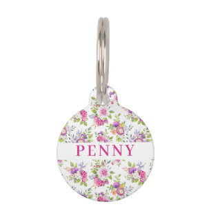 Pink und Lila Peonies Floral Bouquet Haustiermarke