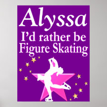 PINK UND LILA PERSONALISIERTER SKATER MÄDCHENPOSTE