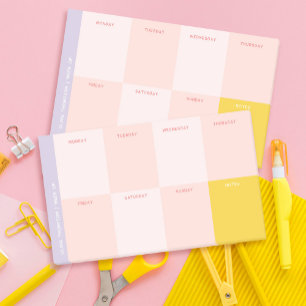 Pink und Lila School Weekly Planer Post-it Klebezettel