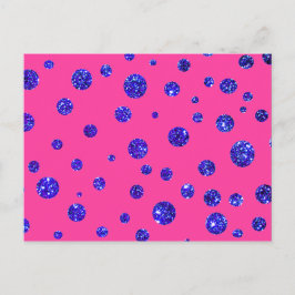 Pink und Lila Sparkle Polka Dots Fun Postkarte