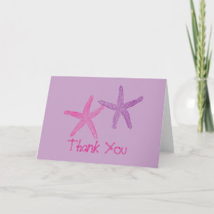 Pink und Lila Starfish Lilac Vielen Dank Dankeskarte