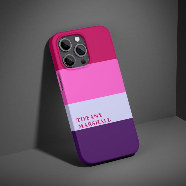 Pink und Lila Streifen Muster Totbeutel Case-Mate iPhone Hülle (Von Creator hochgeladen)