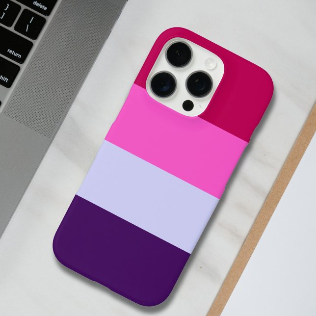 Pink und Lila Streifen Muster Totbeutel Case-Mate iPhone Hülle (Von Creator hochgeladen)