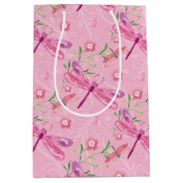 PINK UND LILA WASSERFARBSPRACHEN MITTLERE GESCHENKTÜTE