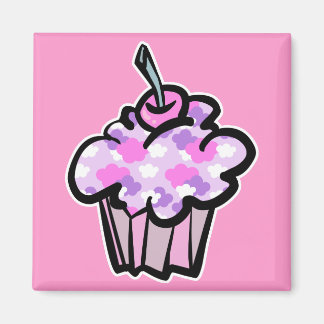 Pink und lila Wolkenkuchen Magnet