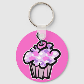 Pink und lila Wolkenkuchen Schlüsselanhänger