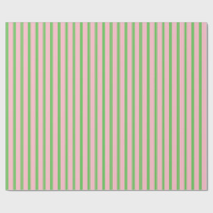 Pink und Lime, grüne Lines Wrapping Paper Geschenkpapier