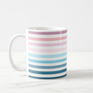 Pink und Navy Blue Streifen Tasse