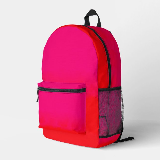 Pink- und Orange-Gradient Bedruckter Rucksack (Rückseitige Ecke Rechts)