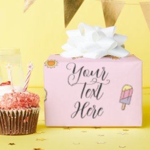 Pink und Orange Ombre Summer Wrapping Paper Geschenkpapier