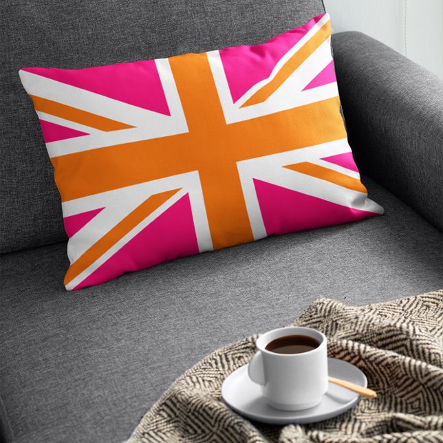 Pink und Orange Union Jack Lendenkissen (Von Creator hochgeladen)