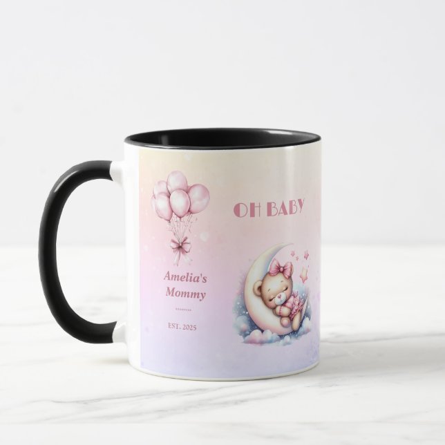 Pink und Pastel Thema Sweet Dreamy Baby Bear Tasse (Links)