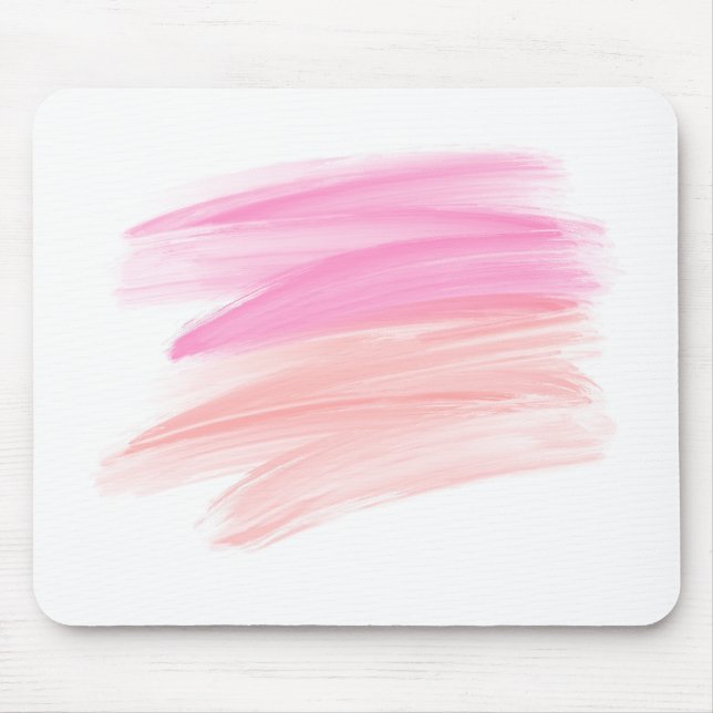 Pink und Peach Paint Smear Mousepad (Vorne)