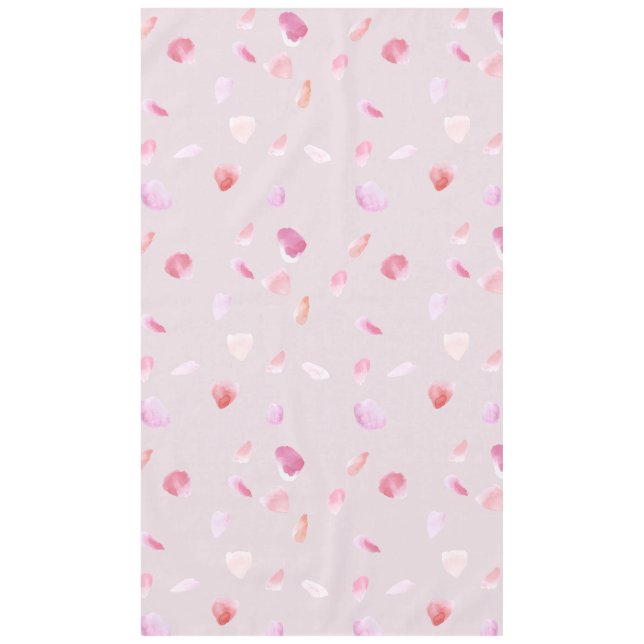 Pink und Peach Rose Petals Tischdecke (Vorderseite)