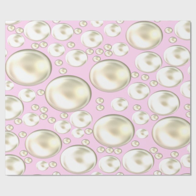 Pink und Pearls Umschlagpapier Geschenkpapier (Flach)