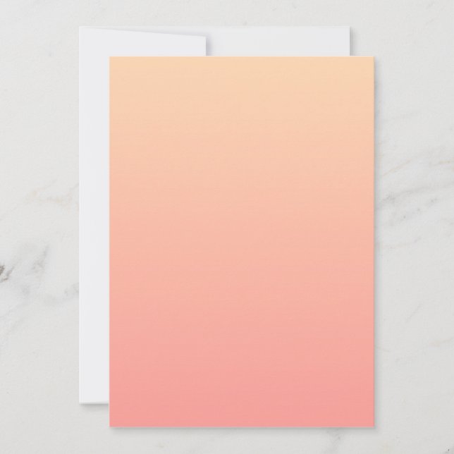 Pink und Pfirsichfarben Einladung (Vorderseite)