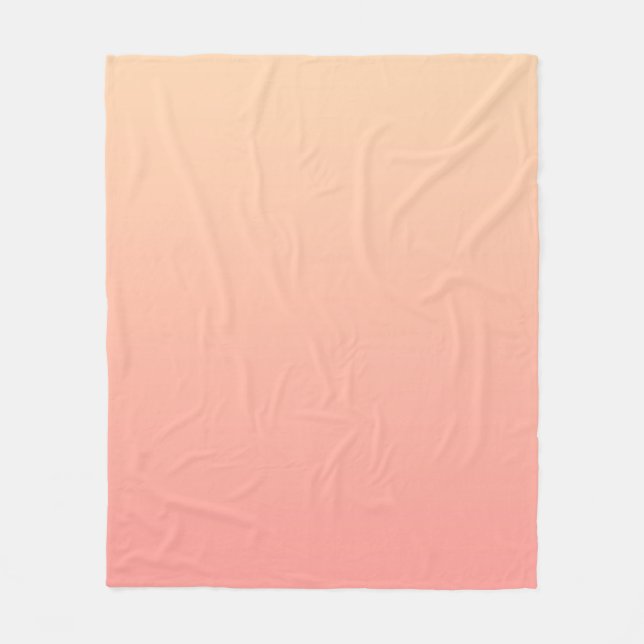 Pink und Pfirsichfarben Fleecedecke (Vorderseite)