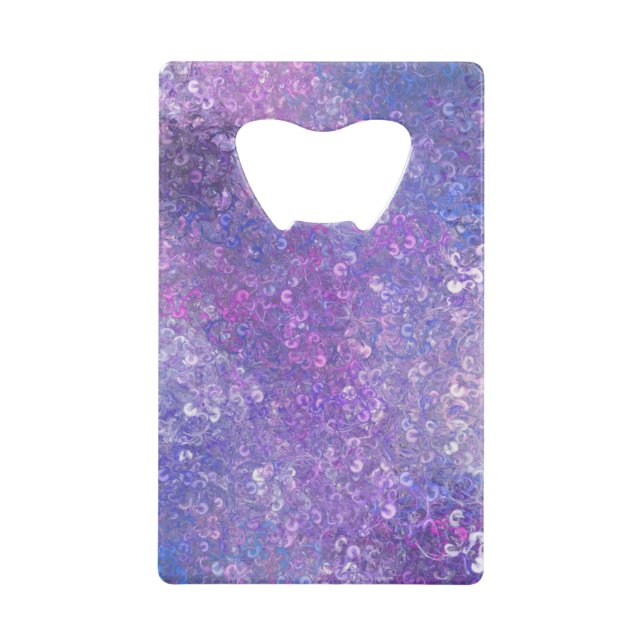 Pink- und Purpur-Sequin-Glanz Geldbeutel Flaschenöffner (Vorderseite)