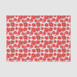 Pink und Red Poinsettia Muster Weihnachten Seidenpapier