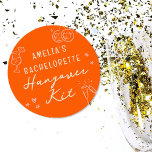 Pink und Red Sketch Bachelorette Hangover Kit Runder Aufkleber<br><div class="desc">Rosa und rote handgezeichnete Skizze illustrierter Junggeselinnen-Abschied Kater Set Aufkleber.</div>