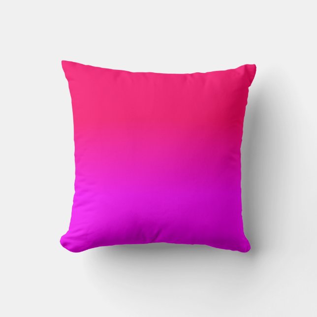 Pink und rosa Ombre Schatten-Neonfarbe verblassen Kissen (Vorderseite)