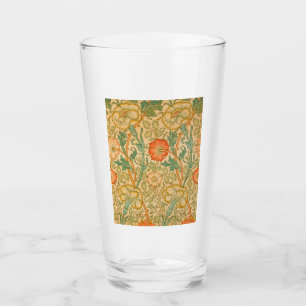 Pink und Rose Muster (von William Morris) Glas