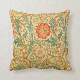 Pink und Rose Muster (von William Morris) Kissen