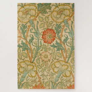 Pink und Rose von William Morris Vintage Floral Puzzle