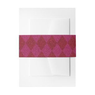 Pink- und roter Diamantglitter Einladungsbanderole