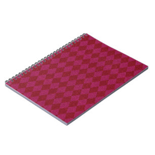 Pink- und roter Diamantglitter Notizblock